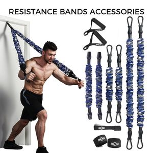 Handgrijpers Innstar Resistance Bands Accessoires Elastische band Fitness Handgreep Voet Strap Gym Full Body Training Bench Press -apparatuur 230816