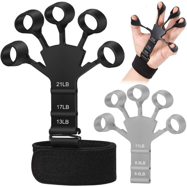 Poignées 1pcs Silicone Gripster Grip Strengthener Finger Stretcher Trainer Gym Fitness Training And Exercise Strengthene 230606