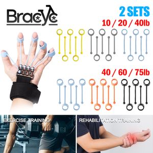 Handgrepen 5 niveaus Draagbare handgrijper Krachttrainer Siliconen Vinger Yoga Expander Handgreep Pols Uitoefenaar Weerstandsband Fitness 230614