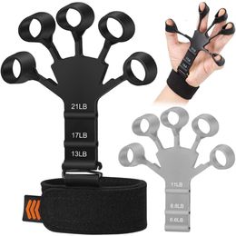 Handgrepen Vingergrijper Flex Gripster Gitaargreep Exerciser Versterker 6 bestendige niveaus Expander Rubber Trainer Elastisch 2302264L