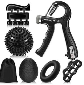 Poignées Gym Fitness Réglable Compter Grip Set Doigt Avant-Bras Force Récupération Musculaire Pince Exerciseur Entraîneur Balle Décompression 230204