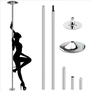 Poignées de danse portable Pole de danse statique exercice de rotation fitness Silver Gym accessoires d'entraînement Équipement de construction de corps Sports Divertissement 231024