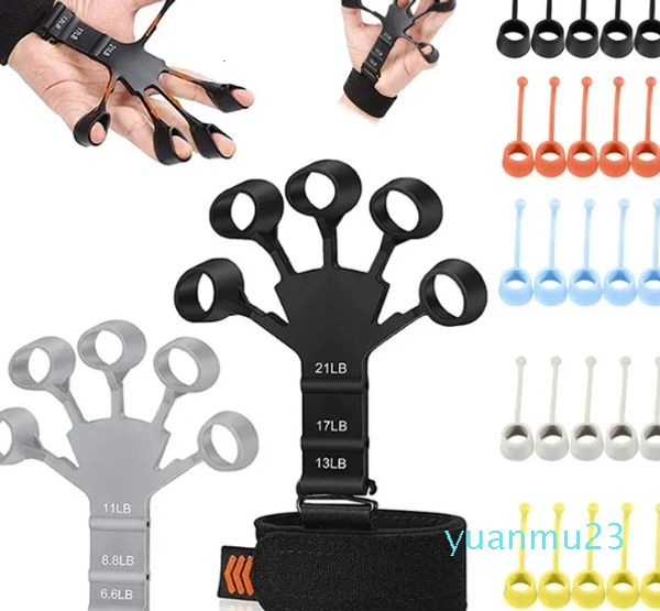 Poignées en silicone Gripster Renforceur Civière de doigt Fitness Poignée de main Entraîneur Gripster Civière Guitare Athlètes Finger Exerciseur