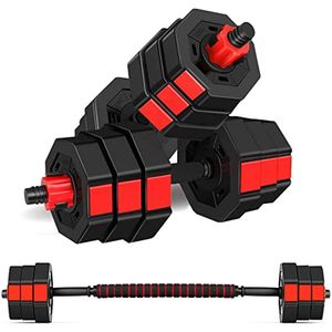 Handgrepen Wolfyok Dumbbells Set Verstelbare Gewichten 3 in 1 Barbell 44Lb Home Gym Apparatuur voor Workout Fitness Oefening 230616