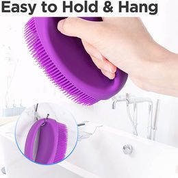 Brosse de douche à main du corps à main épurateur de corps en silicone doux pour brosser le bain de bain nettoyant pour le bain exfoliant doux pour hommes femmes