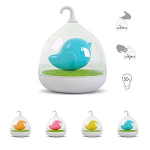 veilleuses Conception Rechargeable Capteur Tactile Vibration 4 couleurs led Birdcage Lampe LED Oiseau pour Enfants Gradateur Chambre