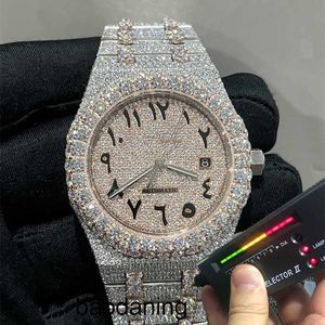 Hand Limited Ap Sale Watch Pure Inlaid Custom Moissanite Luxe Full Diamond Watch Eta-beweging en cy