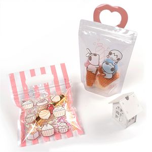 Handgemaakte Candy Cookie Bags Wedding Biscuit Chocolade DIY Hangende baktas met ritszak yq01814