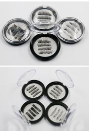 Handgemaakte nep lash 3D magnetische wimpers 3 magneet valse wimpers gloednieuw in doos DHL gratis