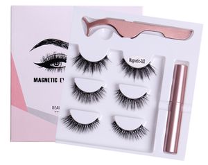 Extensions de faux cils magnétiques multicouches réutilisables faites à la main, légères, douces et épaisses, naturelles, 3 paires d'aimants, faux cils, aucune colle nécessaire, facile à porter, 5 modèles DHL