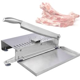 Handbeweging Commercieel handleiding Frozen Vlees Slicer Bot Snijdgereedschap Roestvrij staal gehakt lamskippen eenden Vis