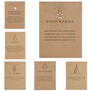 Hand nieuwe lotus klassieke palm holle ketting voor vrouwen meditatie yoga goede karma hanger meisjes gouden kleur ketting sieraden geschenken