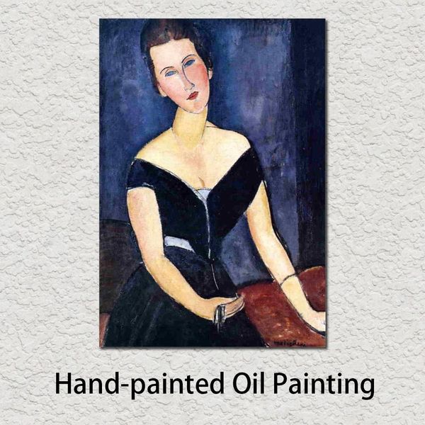 Pintura abstracta pintada a mano Madame Georges Van Muyden Amedeo Modigliani Retrato de alta calidad Pinturas al óleo de niña