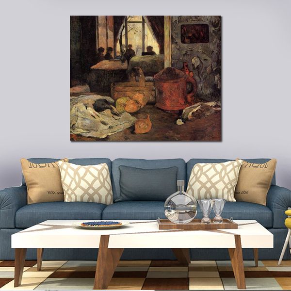 Peint à la main toile Art nature morte d'oignons et Pigeons Paul Gauguin peintures campagne paysage oeuvre décor à la maison
