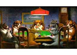 Handgeschilderde Cassius Marcellus Coolidge canvas Een vriend in nood pop-art hond schilderij voor thuis decor1851407