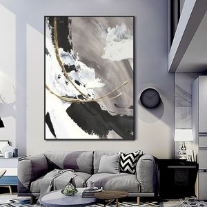 Hand painted Modern canvas paintings home Decoration Abstract Oil Painting Wall picture Living Room 210310