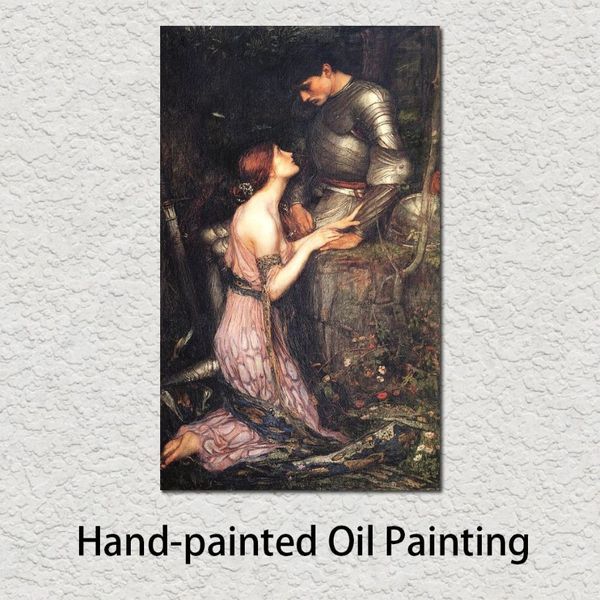 Cuadro pintado a mano, pinturas al óleo de John William Waterhouse, obra de arte en lienzo de Lamia para decoración de pared grande para oficina, 242V