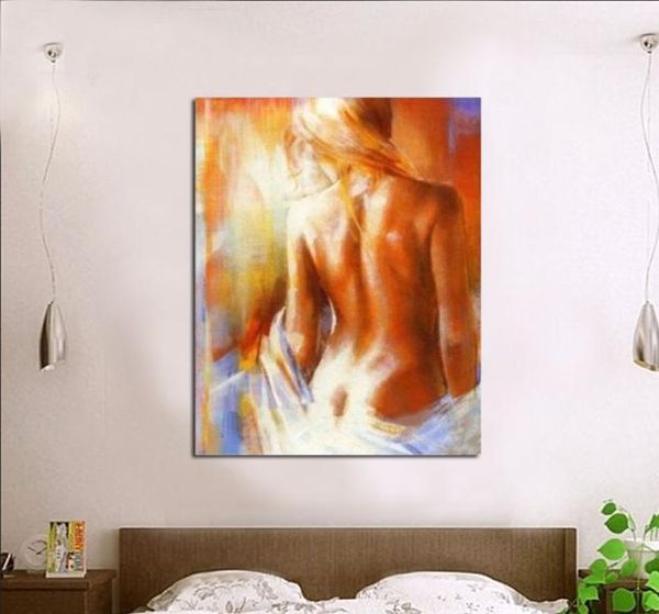 Pintura al óleo desnuda Sexy pintada a mano, lienzo abstracto moderno, arte de pared, decoración del hogar, pinturas de mujeres desnudas hechas a mano Picture3536824