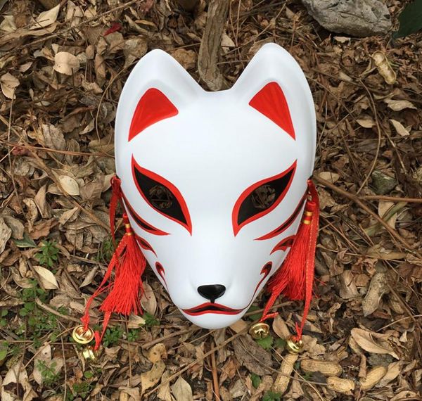 Máscara Anbu de Anbu Pinturada a mano Masilla japonesa Kitsune Full Full Full Full PVC para el disfraz de cosplay 2207157831021