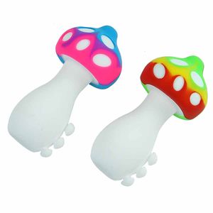 Pipe à main en silicone en forme de champignon, accessoires pour fumer, plate-forme de dab