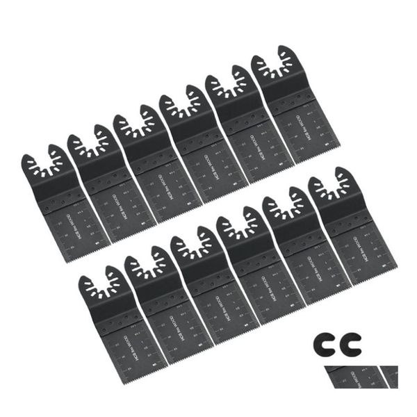 Accessoires d'outils électriques à main 14pcs Outils Mtifonction Lame de scie de précision bimétallique oscillante Mtitool pour la coupe de rénovateur Mtimaste Dhhtw