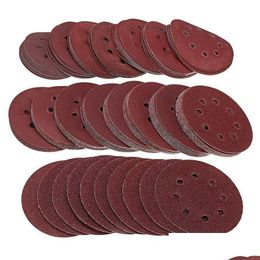 Accessoires d'outils de puissance à main 160pcs / Set 5 pouces Disques de ponçage 125 mm 8 pads à trous 40-2000 Grit Sandder Sandpaper Drop Livrot Mobiles M A Dhoni