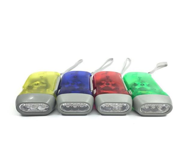 Main en appuyant sur 3 LED manivelle puissance Dynamo liquidation lampe de poche torche lampe de nuit lumière Camping Sports de plein air outil équipement de plein air SN38024696794