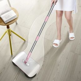 Hand Push Mop Broom Dustpan Robot Wet Dry 3 In 1 Dual-Use Cleaner Robot 180 graden Roterend voor Home Office Kitchen 240422