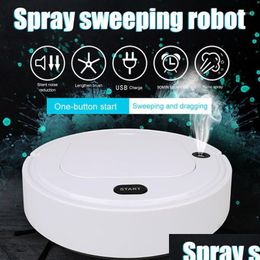 Barredoras de mano Robot Aspirador 4 en 1 Recargable Smart Swee Dry Wet Desinfección Home Drop Delivery Garden Housekee Organiz Dhoef