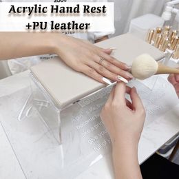 Hand Rusts Acryl nagel Handsteun PU Leer Nagel Manicure Tafel Handsteun voor nagels Stand voor manicure Repose Main Pour Onglerie 230325