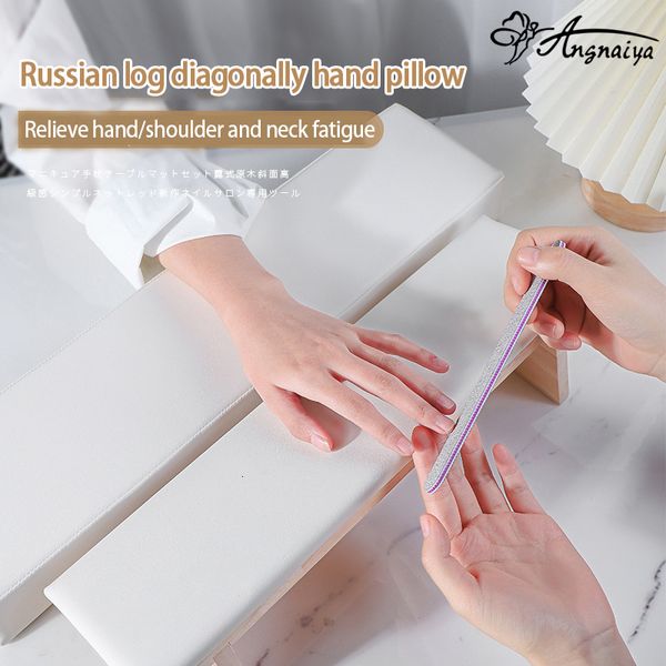 Reposamanos ANGNYA Ruso Tronco Diagonalmente Almohada de Mano Cuero de PU Soporte de Reposabrazos de Uñas Soporte de Reposamanos de Uñas Soporte de Manicura 230311