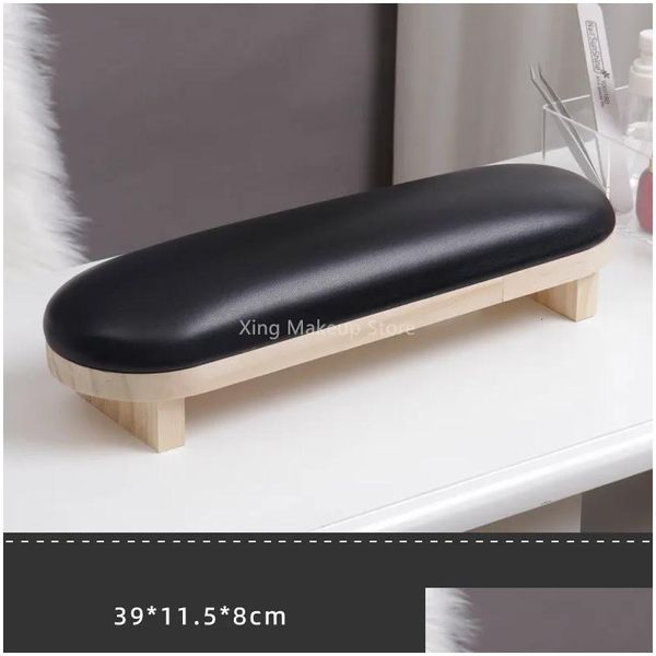 Reposamanos Pu Cuero Almohada para uñas Soporte para reposabrazos Soporte para cojín Arte para manicura Salón de mesa Alta calidad 2 Entrega de gotas Dhfro