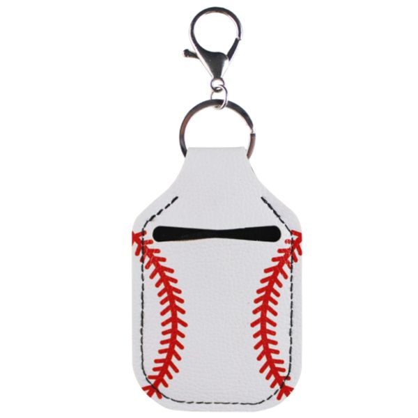 Porte-désinfectant pour les mains pour sac à dos Kids Travel Size Baseball Softball Keychain