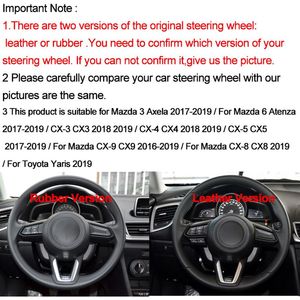 Met de hand genaaide autostuurhoes Suede Mazda 3 Axela 2017-2019 Mazda 6 Atenza 2017-2019 CX-3 CX-9 CX-5331M