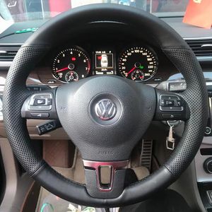 Handgenaaide 3D koolstofgesoldeerde autostuurhoes geschikt voor Volkswagen CC Passat 11-15 modellen