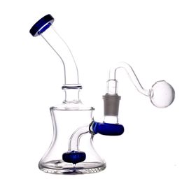 Bongo queimador de óleo de vidro de 14 mm pente de copo de matriz em linha Dab Rig Bongo de água de vidro com tubo e tigela de queimador de óleo de vidro