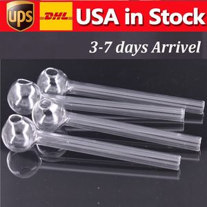 Pipes à fumer à la main Tuyau de brûleur à mazout en verre de 4 pouces IIN STOCK USA Tube de qualité supérieure fait à la main pour concentré de cire TUYAU EN VERRE Compact et portable