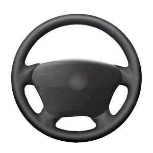 Housse de volant en cuir artificiel PU cousue à la main pour Mercedes Benz W163 classe M ML230 270 320 350 430 500 1997