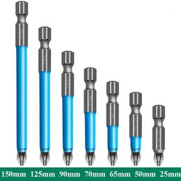 Outils à main 1/4 "PH2 mèche croisée tête de perceuse embouts de tournevis anti-dérapant électrique tige hexagonale magnétique 25mm-150mm