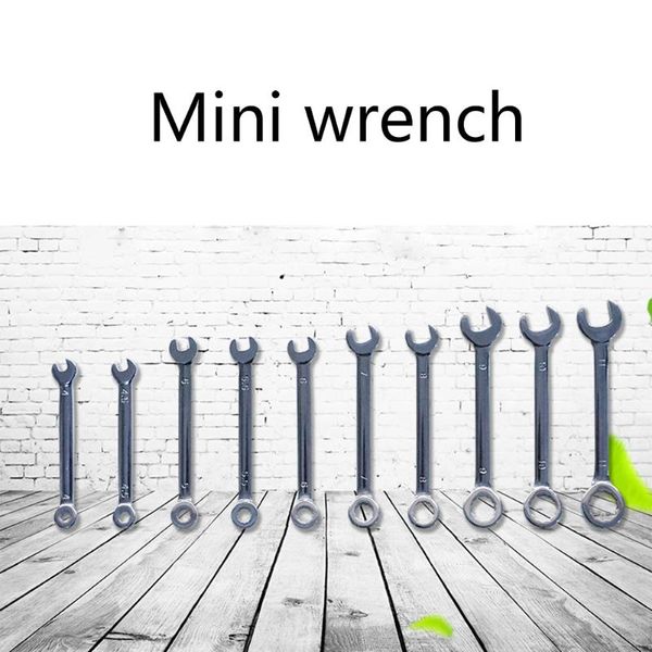 Outils à main 10pcs Mini Clés Clés Set Porte-clés Poche antidéflagrante Type britannique / métrique