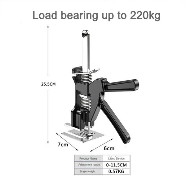 Outils à main 220KG Porte Utilisation Conseil Lifter Cabinet Jack Ménage Plaque De Plâtre Réparation Antidérapant Ascenseur Carrelage En Céramique Réglage De La Hauteur Outil