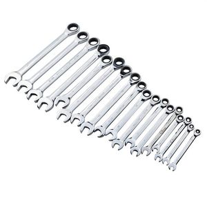 Handgereedschap 6-32 MM Professionele Ratel Combinatie Metrische Wrench Set CRV72 Schroevendraaier Koppel Versnelling Dopmoer Verwijdering Reparatie Tool266n