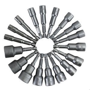 Herramientas de mano 6 mm-19 mm Zócalo de impacto Destornillador de tuerca magnética 1/4 Juego de llaves hexagonales Adaptador de broca para taladros eléctricos Kit de controladores Drop Deliver Otye6