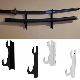 Handgereedschap Acryl Sword Stand Hook Wall Mounted Samurai Display 230614