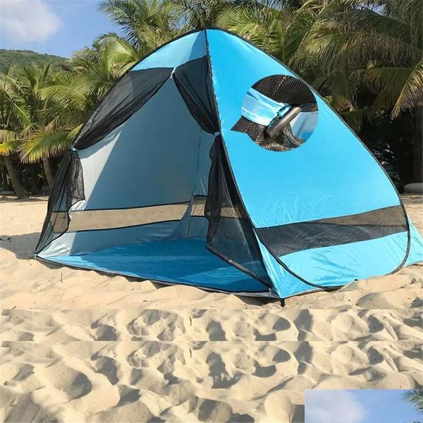 Outils à main Auvent Tente de plage Protection UV Caméra portable Randonnée en plein air Refuge Couple Gadgets de voyage Confidentialité Drop Livraison Sports Outdo Otdhz