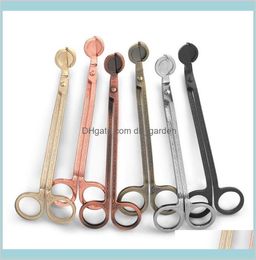 Outils à main Home Garden Slesseurs en acier inoxydable Ciseaux en or rose Candle Couche de mèche Trim Huile Trim Coupes Cutter Cutter Drop Livraison 3364592