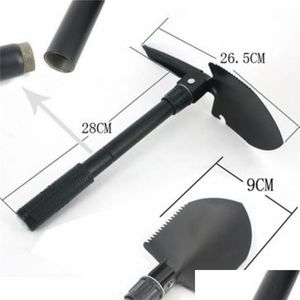 Outils à main Mti-Purpose Pelle de survie pliante avec pochette de transport Équipement militaire Outil de retranchement Pick Saw Boussole pour Cam Drop Del Dhzha