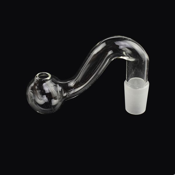 Pipa de vidrio con quemador de aceite para cachimba, disponible en juntas macho de 14 mm/18 mm, accesorio para fumar en agua fina