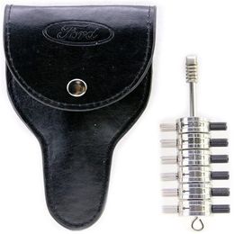 Outils à main Premium Ford Tibbie Key Lock Pick Décodeur 6 cylindres Lecteur Outils de serrurier automobile avec étui en cuir 2397