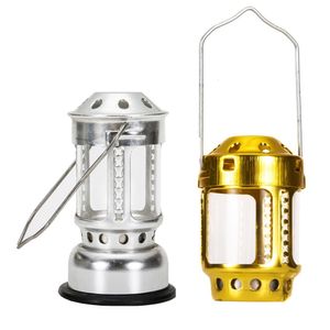 Handgereedschap Thee Wax Kaars Lantaarn Mini Heldere Aluminium Night Vissen Opknoping Kaars Lamp Outdoor Camping Vissen Omgevingslicht 230617